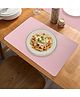 UMAI Jacquard Table Mat Set of 6 | Dining Table Accessories | Kitchen Office Restaurant | Anti-Skid Waterproof PVC Artificial Leather | Grey Pink | 6 Pieces