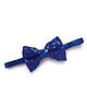 Bhoomi Collection Sequins Embellished Bow Applique Detailed Headband - Royal Blue