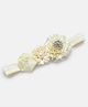 Bhoomi Collection Stone Embellished & Floral Applique Detailed Headband - Cream
