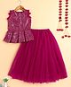 The Magic Wand Woven Sleeveless Sequins Embellished Lehenga Choli  Set - Fuchsia