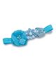 Bhoomi Collection Floral Applique Detailed Pearls & Rhinestones Embellished Headband - Sky Blue