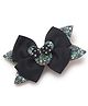 Bhoomi Collection Shimmer Detailed Alligator Hair Clip - Black