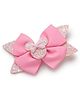 Bhoomi Collection Shimmer Detailed Alligator Hair Clip -  Dark Pink