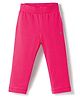 Doreme Cotton Knit Full Length Solid Color Legging - Dark Pink