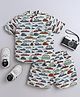 The Magic Wand Cotton Woven Half Sleeves Cars Printed Coordinating Shirt & Shorts Set - Multi Colour