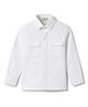 Tales & Stories Cotton Woven Full Sleeve Solid Shacket - White