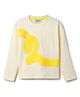 Tales & Stories Cotton Knit Full Sleeves Bolt Line B Text Printed Tee - Off White