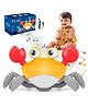 KiddyBuddy Rechargeable Crawling Crab Toy with Music - Yellow
