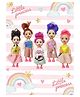 KiddyBuddy Tiny Tots Mini Doll Multicolour Pack of 5 - Height 9.5 cm