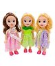 KiddyBuddy Sister Doll Pack of 3 Multicolor - Height 15 cm