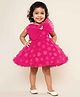 Lagorii Net Woven Sleeveless Floral & Bow Applique Detailed Dress - Pink