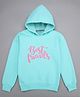Little Jump Cotton Woven Full Sleeves Best Friends Printed Light Winter Hoodie - Light Blue