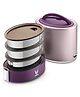 VAYA TYFFYN Lunch Box for Office for Men, 1000 ml Thermal Insulated Stainless Steel Tiffin Box with 3 Compartments (Purple)