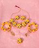 Yellow Artificial Flower Jewellery Set