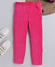 BABY NATION Corduroy Vellore Knit Solid Pants - Fuchsia