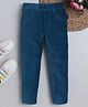 BABY NATION Corduroy Vellore Knit Solid Pants -  Turquoise