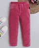 BABY NATION Corduroy Vellore Knit Solid Pants -  Dark Pink