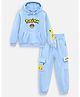 Nap Chief Cotton Blend Knit Pokemon Featuring Full Sleeves Character Printed Winter Hoodie & Joggers Set - Light Blue