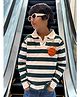 Nap Chief Pure Cotton Knit Full Sleeves Striped Basketball Patch Detailed Light Winter Sweatshirt - Green