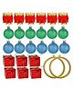FunBlast Christmas Tree Hanging Ornaments Balls  26 Pcs Multicolor