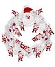 FunBlast Hanging Wreath with Santa for Christmas Decoration - 8 Inches (Multicolor)