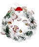 FunBlast Hanging Wreath with Santa for Christmas Decoration - 8 Inches (Multicolor)