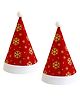 FunBlast Velvet Christmas Hat for Kids And Adults  Pack of 2, Multicolour