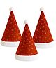 FunBlast Star & Moon Print Christmas Hat for Children & Adults  Pack of 3 (Multicolor)
