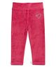 Lil Lollipop Velvet Knit Stone Heart Embellished Leggings - Pink