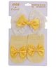 Neska Moda Bow Applique Detailed Headband With Socks   - Yellow