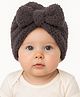 Tipy Tipy Tap Fur Solid Turban Cap - Grey - Circumference 32 Cm