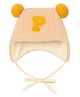 Tipy Tipy Tap P Letter Embroidered Ear Applique Detailed Cap - White - Circumference 36 Cm