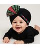 Tipy Tipy Tap Floral Printed Punjabi Turban - Black - Circumference 15 Cms