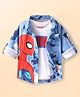 Babyhug Marvel 100% Cotton Knit Full Sleeves Shirt & Sleeveless Tank T-Shirt With Spider Man Graphics - Multicolour