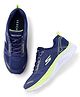 Skechers Lace Up Solid Sports Shoes - Navy Blue
