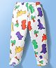 Doodle Poodle Interlock Cotton Knit Dino Printed Bootie Legging - White
