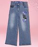 Cutecumber Denim Heart Patch Detailed Washed Baggy Jeans - Blue