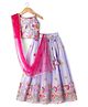 Pine Kids Woven Sleeveless Choli Lehenga Set with Dupatta Embroidery & Sequin Detailing - Lilac
