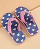 Kookie Kids Slip On Flip Flops With Hearts Print - Purple