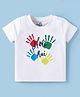 Doodle Poodle 100% Cotton Knit Half Sleeves T-Shirt With Holi Print - White