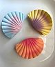Radhya accessories Set Of 3 Ombre Shell Designed Hair Claw Clips - Multi Colour