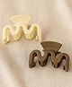 Radhya accessories Set of 2 Solid Hair Claw Clips - Multi Colour