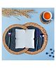 Onearth Jute Placemats set of 2 beige and blue