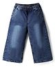 Kookie Kids Full Length Washed Denim Jeans - Light Blue