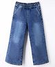 Kookie Kids Full Length Washed Denim Jeans - Light Blue