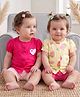 Babyoye Eco Conscious 100% Cotton Knit With Eco Jiva Finish Half Sleeves Jhablas with Strawberry & Floral Print Pack of 2 - Multicolor
