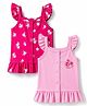 Babyoye Eco Conscious 100% Cotton Knit With Eco Jiva Finish Sleeveless Floral Printed Jhablas Pack Of 2 - Multicolor