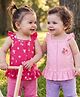 Babyoye Eco Conscious 100% Cotton Knit With Eco Jiva Finish Sleeveless Floral Printed Jhablas Pack Of 2 - Multicolor