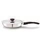 Anjali Fiesta Pro Stainless Steel Frypan, 22 cm, 1.4 L Capacity, with Stainless Steel Lid