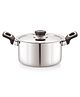Anjali Fiesta Pro Stainless Steel Casserole, 14 cm, 1.2 L Capacity, With Stainless Steel Lid